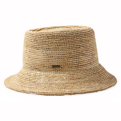 Chapeau Bob en Raphia Crocheté Pliable Ellee beige sable BRIXTON