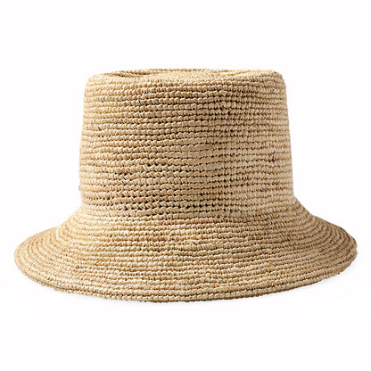 Chapeau Bob en Raphia Crocheté Pliable Ellee beige sable BRIXTON