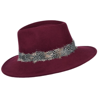 Chapeau Fedora Plume Country merlot FAILSWORTH
