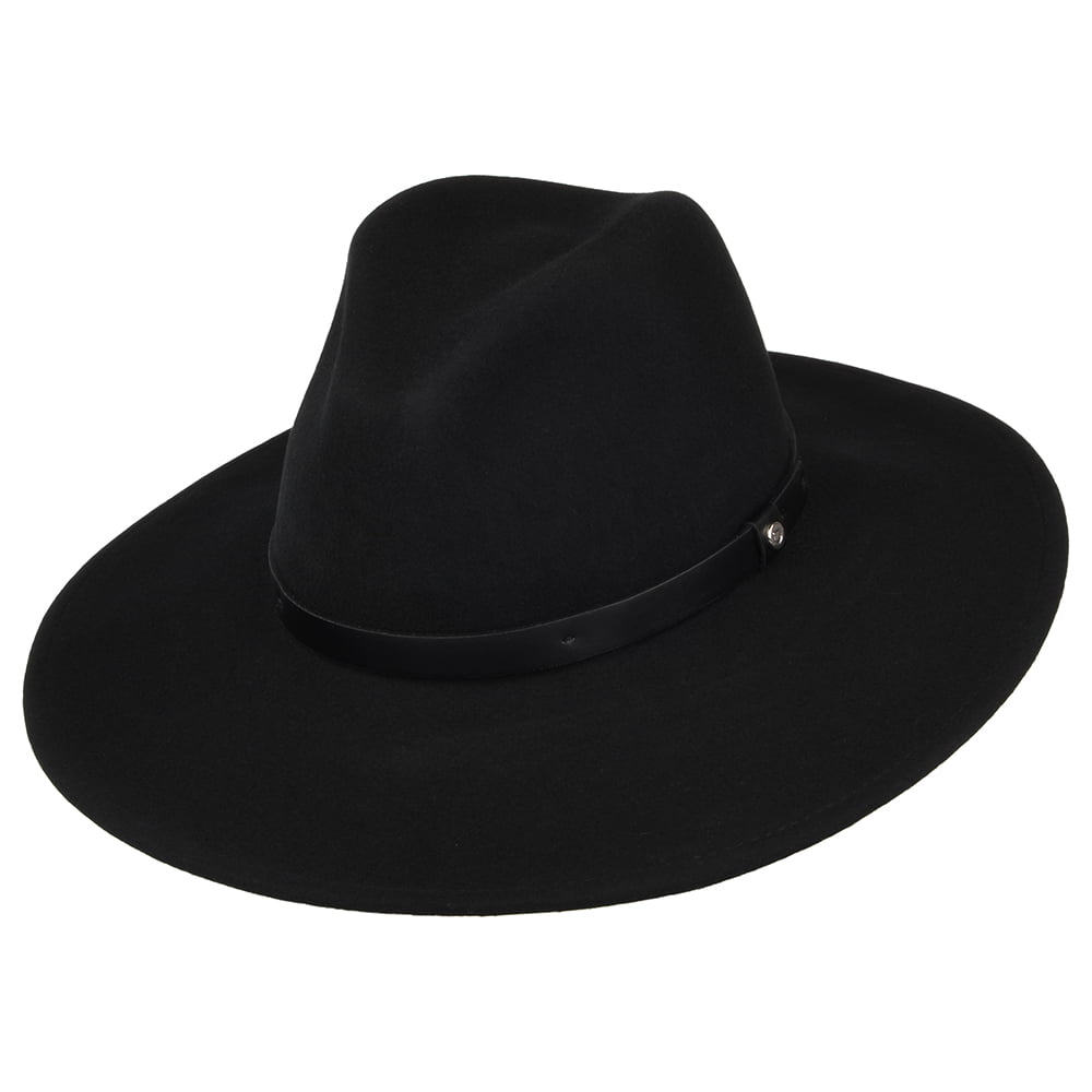 Chapeau Fedora à Bord Large Layton noir BRIXTON