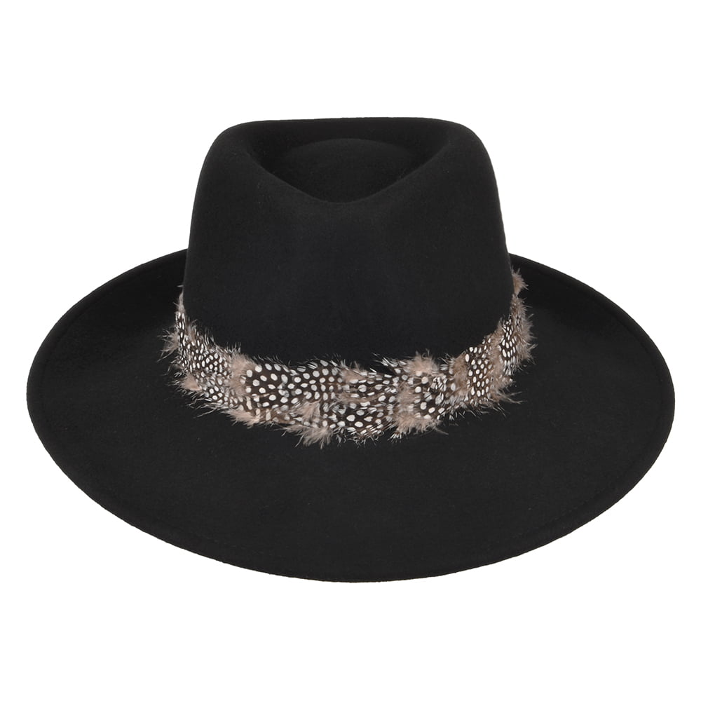 Chapeau Fedora Plume Country noir FAILSWORTH