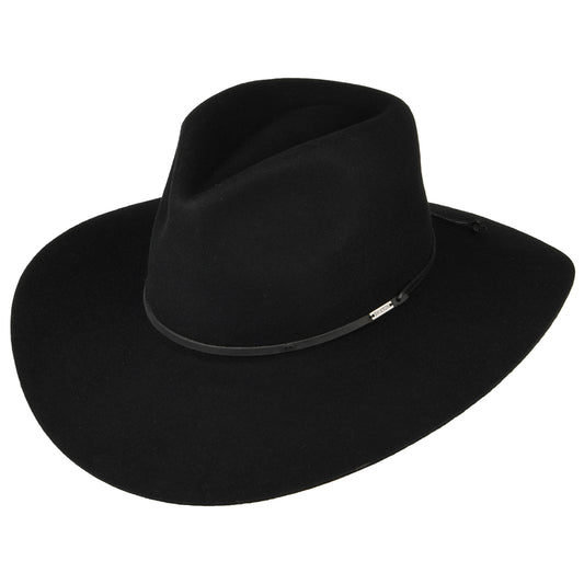 Chapeau Fedora en Laine Feutrée Hailey noir BRIXTON