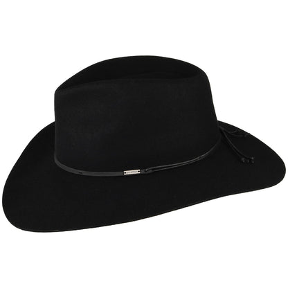 Chapeau Fedora en Laine Feutrée Hailey noir BRIXTON