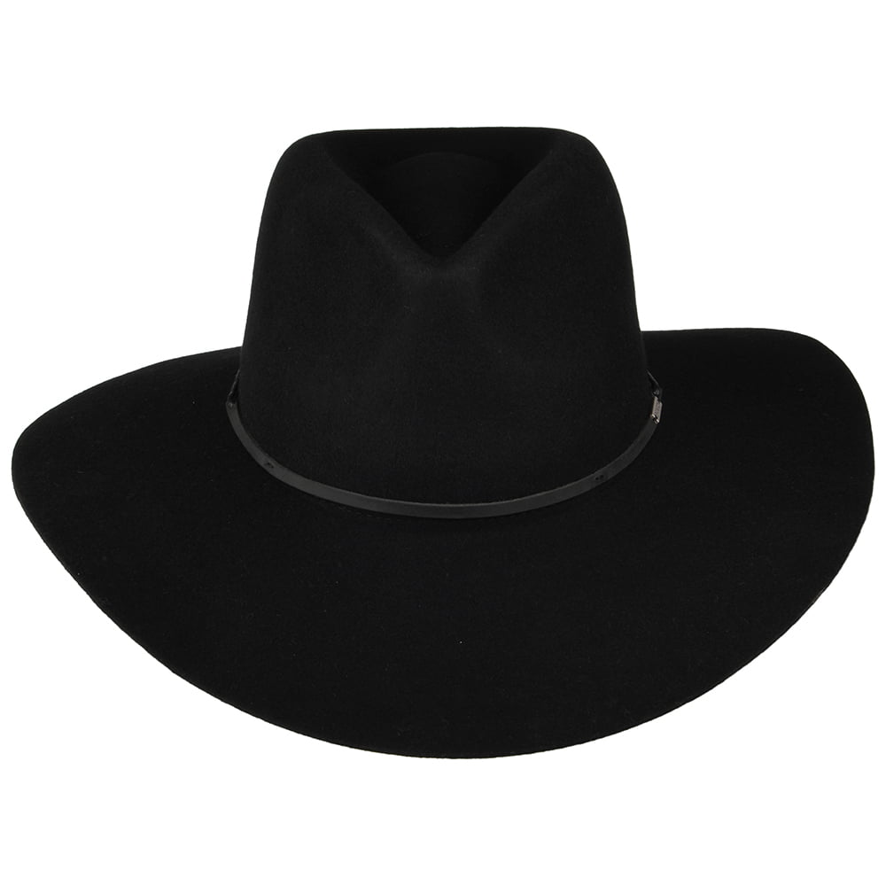 Chapeau Fedora en Laine Feutrée Hailey noir BRIXTON