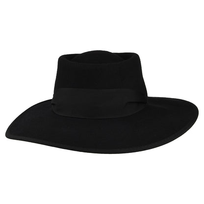 Chapeau Gaucho en Laine Feutrée noir SCALA