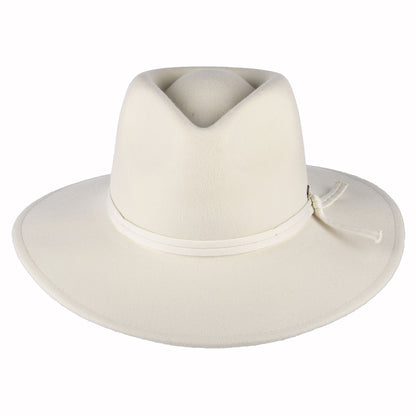 Chapeau Fedora en Laine Feutrée Pliable Joanna blanc cassé BRIXTON