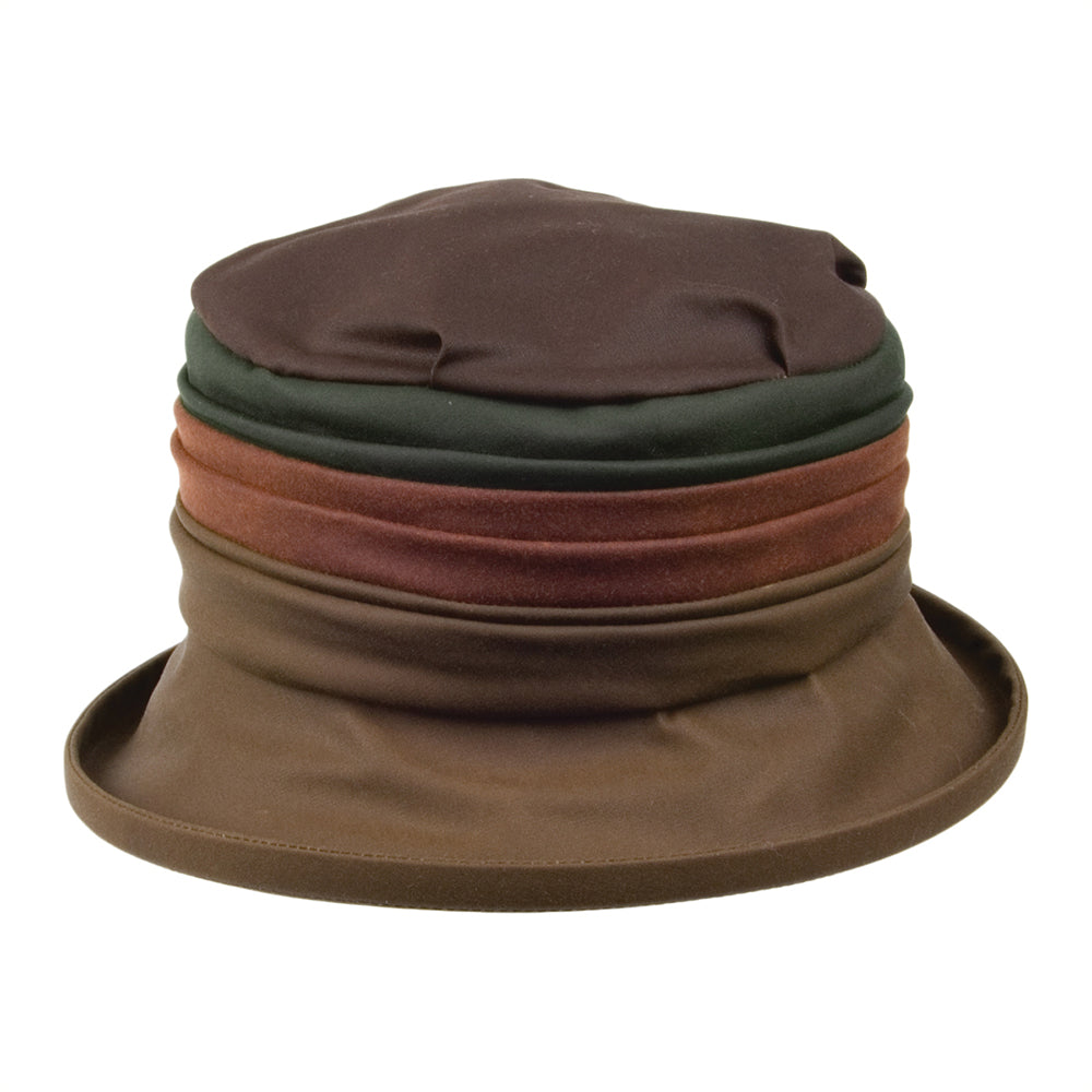Chapeau Cloche carrée en coton ciré Ruby OLNEY