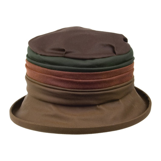 Chapeau Cloche carrée en coton ciré Ruby OLNEY
