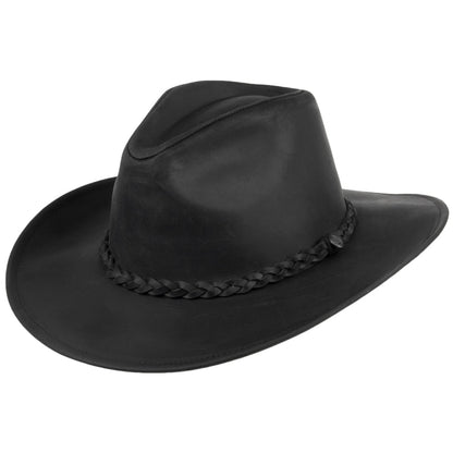 Chapeau de Cowboy en Cuir de Buffle noir JAXON & JAMES