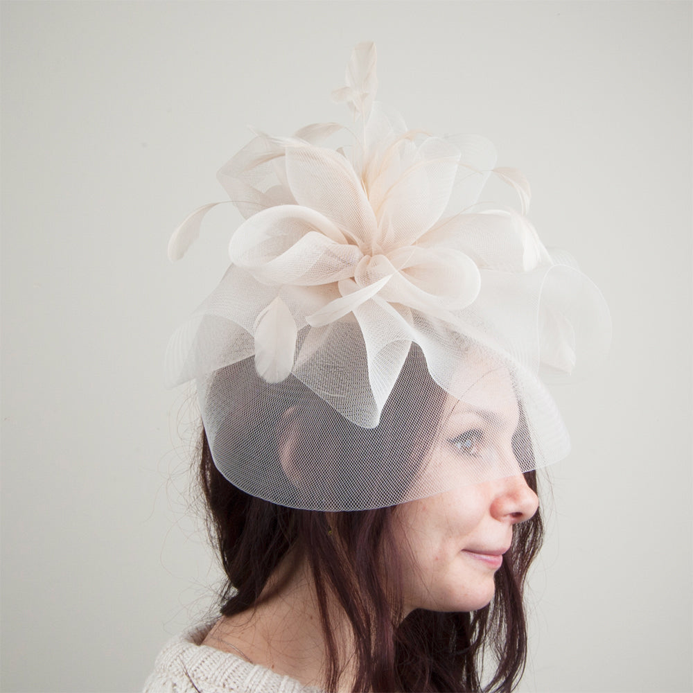 Chapeau Bibi avec Voile Joanne peau JANE ANNE DESIGNS