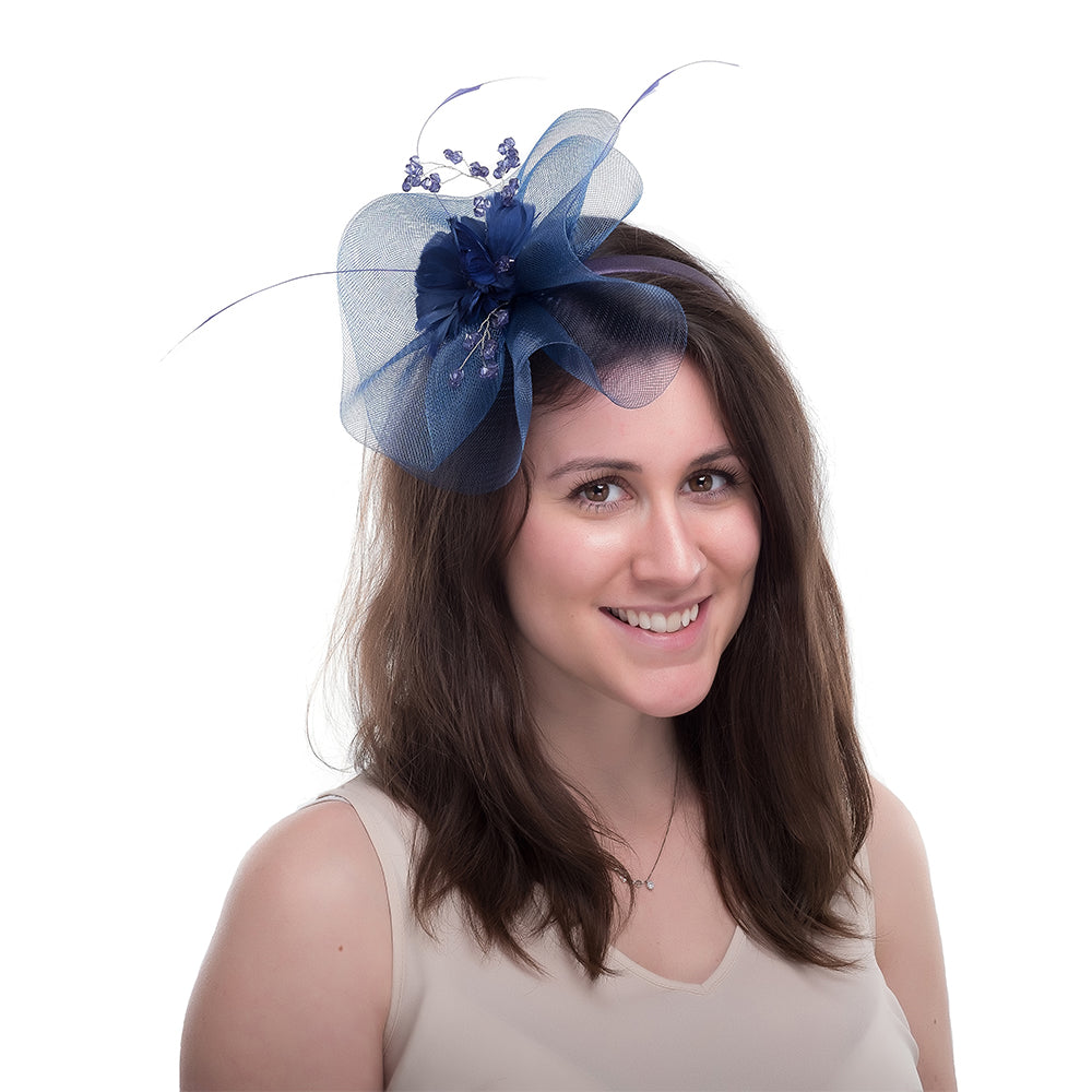 Chapeau Bibi Clementine bleu marine JANE ANNE DESIGNS
