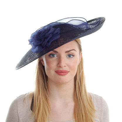 Chapeau Bibi Disque Saoirse bleu marine FAILSWORTH
