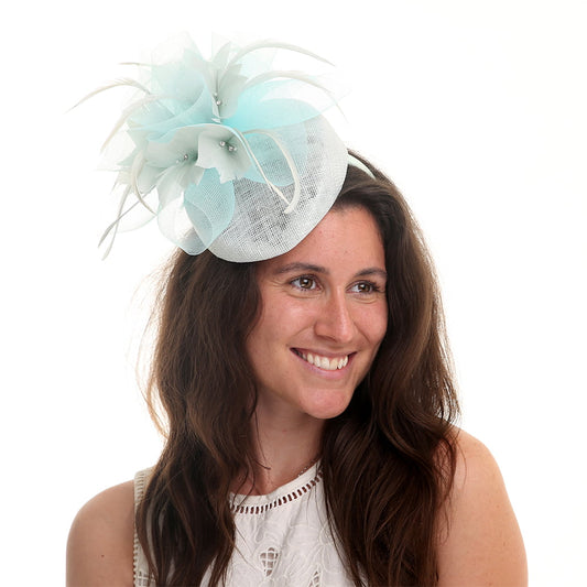 Chapeau Calot Bibi Dahlia bleu glacé JANE ANNE DESIGNS