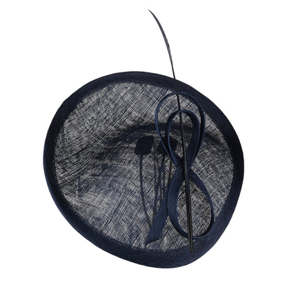Chapeau Bibi Disque Tulip bleu marine WHITELEY