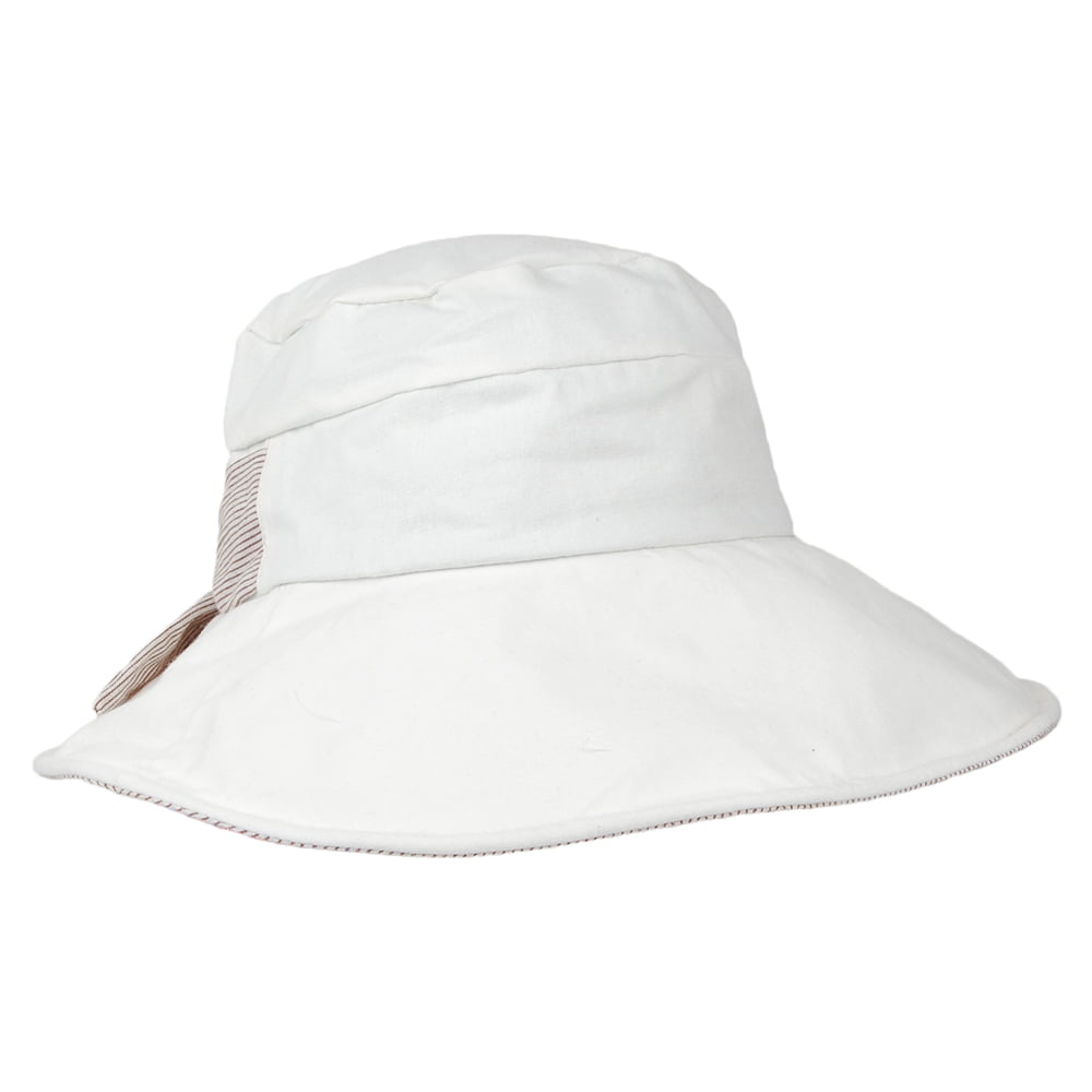 Chapeau Cloche en Coton Façonnable Kissimmee blanc SCALA