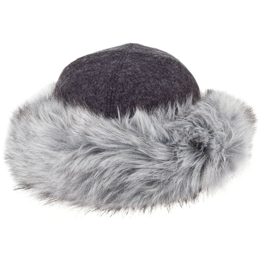 Chapeau Hiver en Fausse Fourrure Lara gris HELEN MOORE
