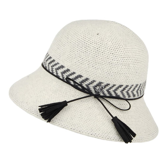 Chapeau Cloche en Laine Mélangée Mattie ivoire CALLANAN