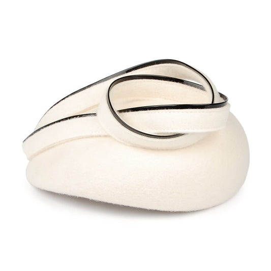 Chapeau Calot en Laine Rachael blanc hiver WHITELEY