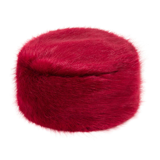 Chapeau Calot Femme Hiver en Fausse Fourrure carmin HELEN MOORE