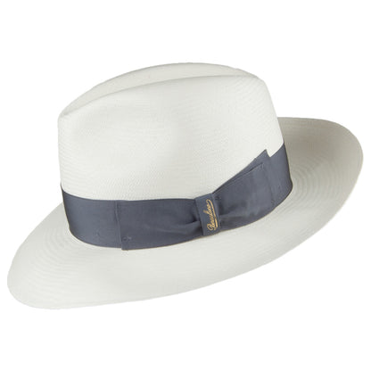 Chapeau Fedora Panama avec Bandeau gris décoloré BORSALINO