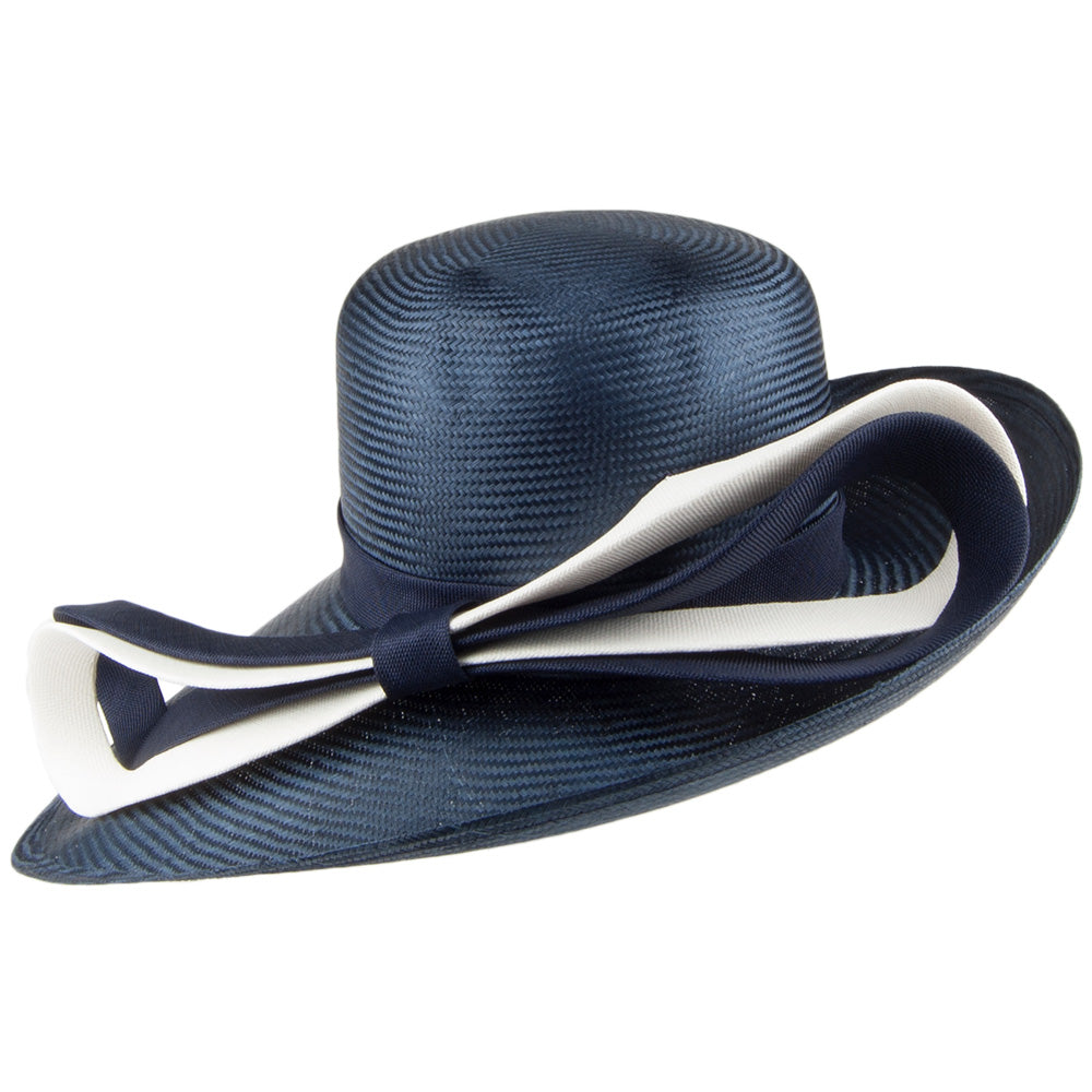 Chapeau de Mariage Ava bleu marine-blanc WHITELEY