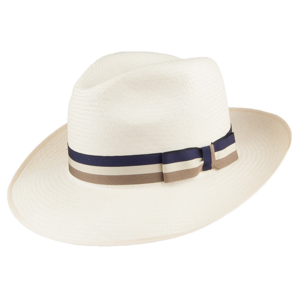 Chapeau Panama à Bord Rabattable avec Bandeau à Rayures décoloré OLNEY