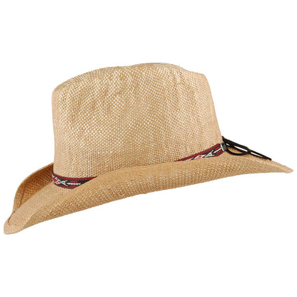 Chapeau de Cowboy Western en Paille Toyo Amarillo thé DORFMAN PACIFIC