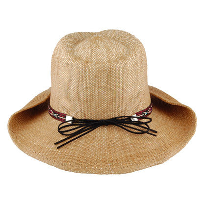 Chapeau de Cowboy Western en Paille Toyo Amarillo thé DORFMAN PACIFIC