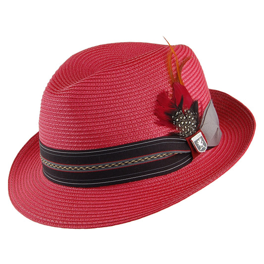 Chapeau Trilby Runyon rouge STACY ADAMS