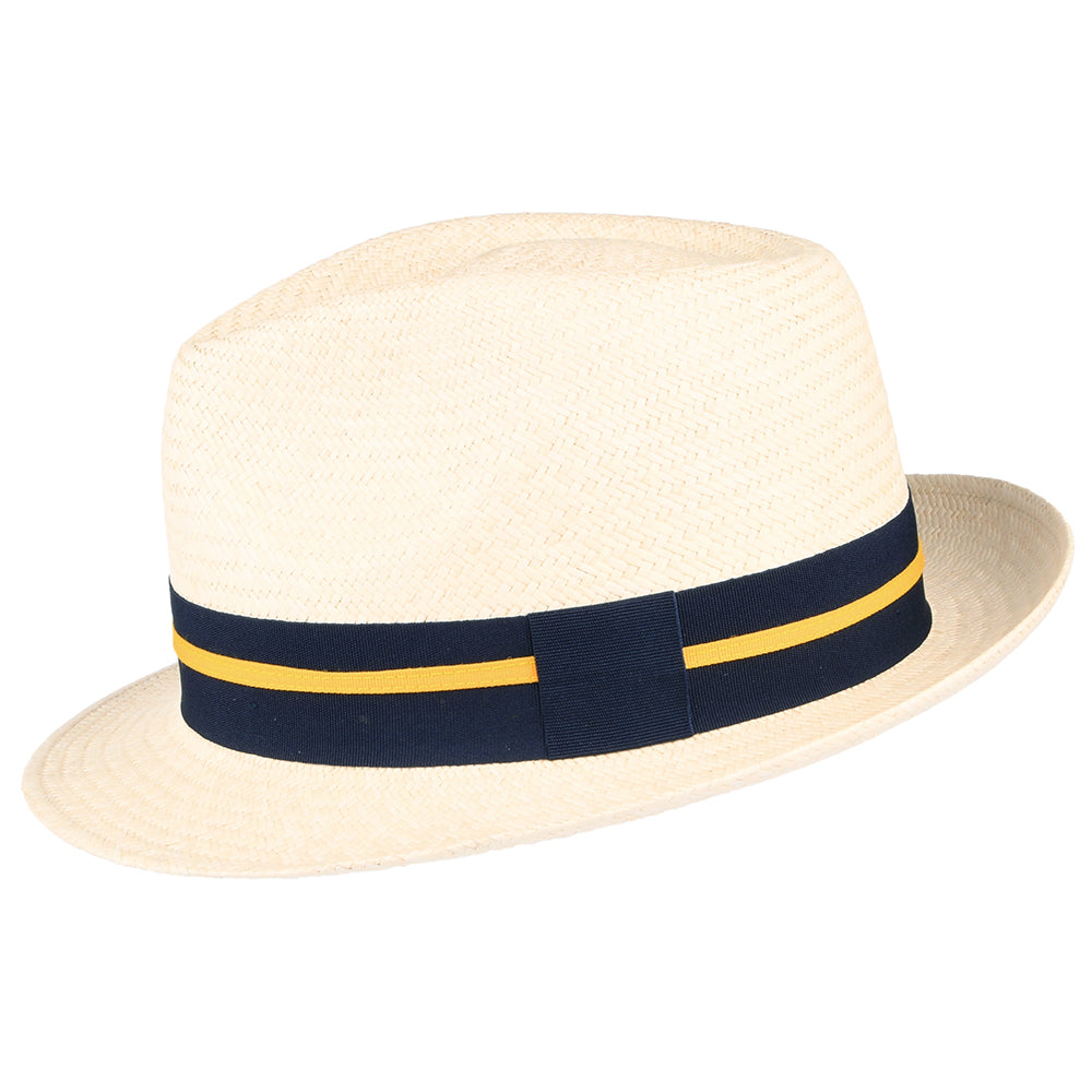 Chapeau Trilby Panama avec Bandeau à Rayures naturel FAILSWORTH