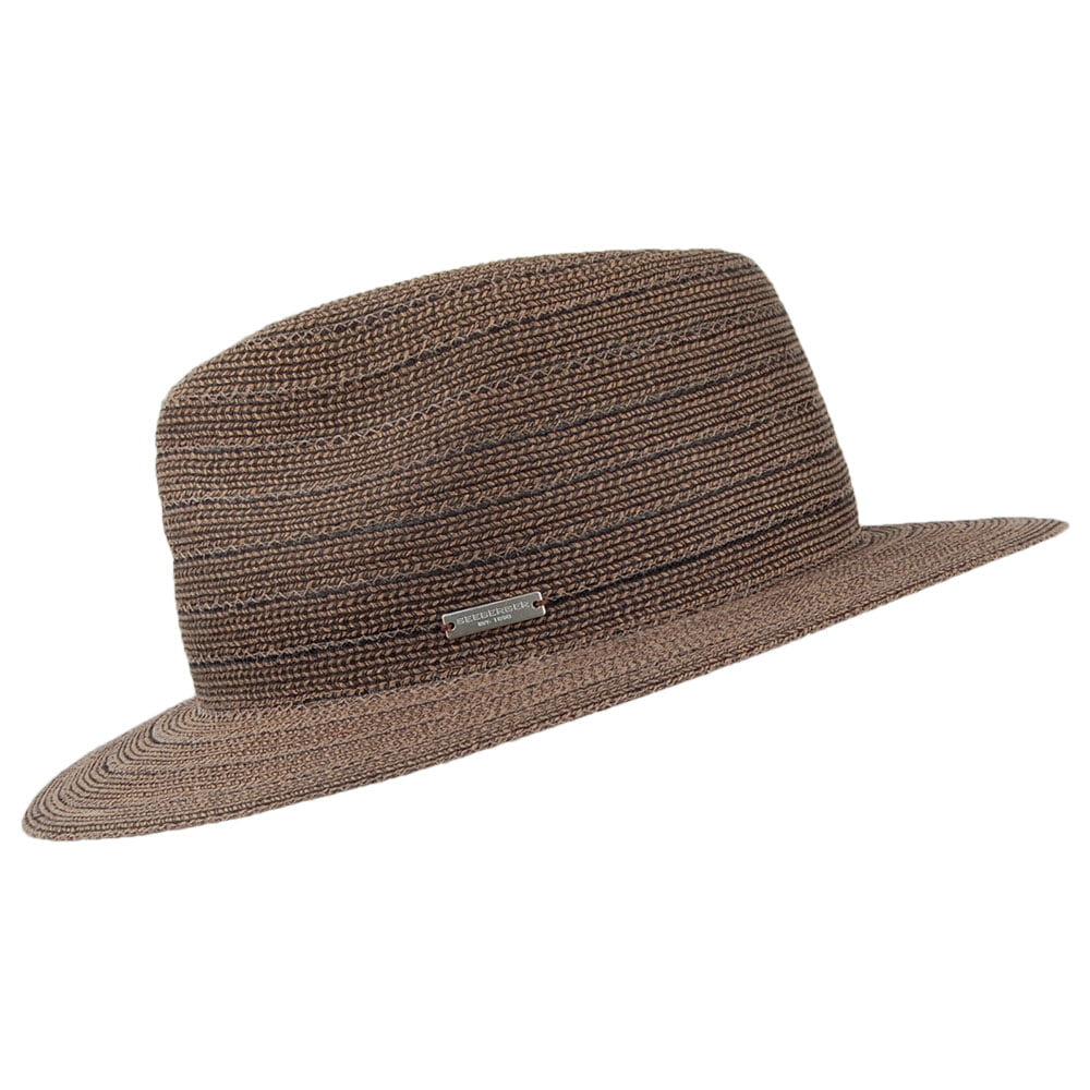Chapeau Fedora Été noir-naturel SEEBERGER
