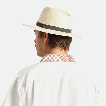 Chapeau Fedora en Paille Toyo naturel BRIXTON