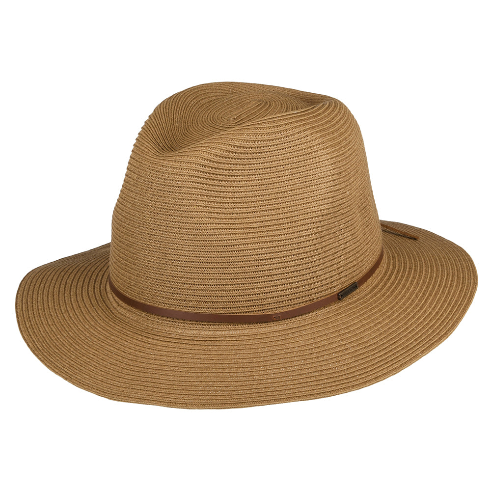 Chapeau Fedora en Paille Pliable Wesley cuivre BRIXTON