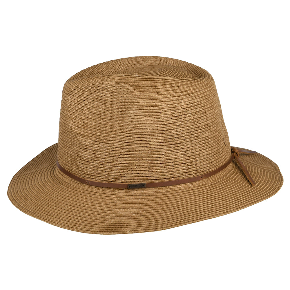 Chapeau Fedora en Paille Pliable Wesley cuivre BRIXTON