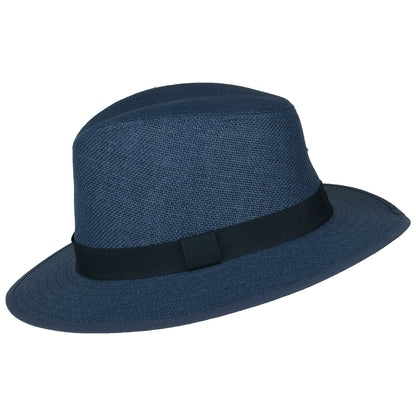 Chapeau Fedora Safari en Paille Toyo bleu marine FAILSWORTH