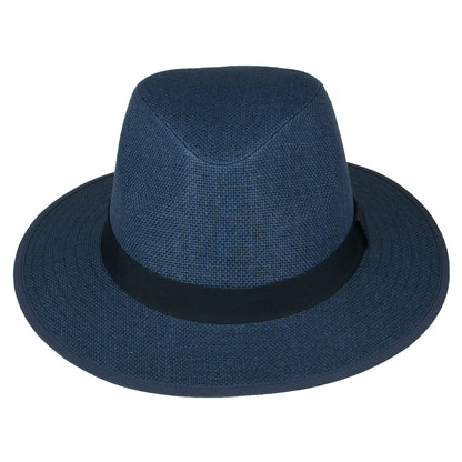 Chapeau Fedora Safari en Paille Toyo bleu marine FAILSWORTH
