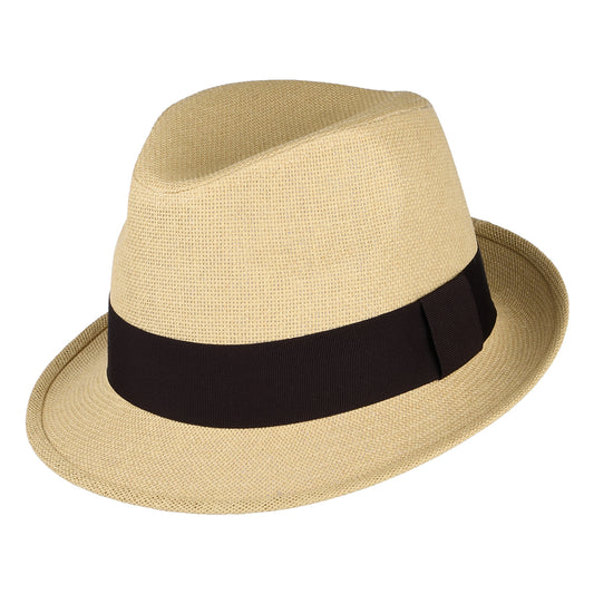 Chapeau Trilby en Paille Toyo beige sable FAILSWORTH