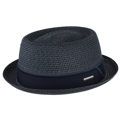 Chapeau Pork Pie en Paille Toyo bleu STETSON