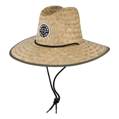 Chapeau Lifeguard Crest en Paille beige sable-olive BRIXTON