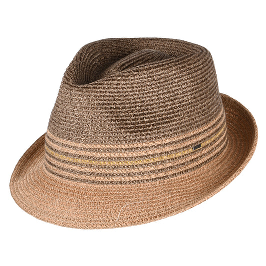 Chapeau Trilby en Paille Toyo Hooper marron-multicolore BAILEY