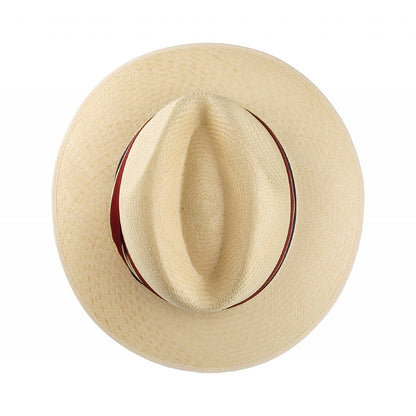 Chapeau Fedora Panama Safari avec Bandeau à Rayures OLNEY