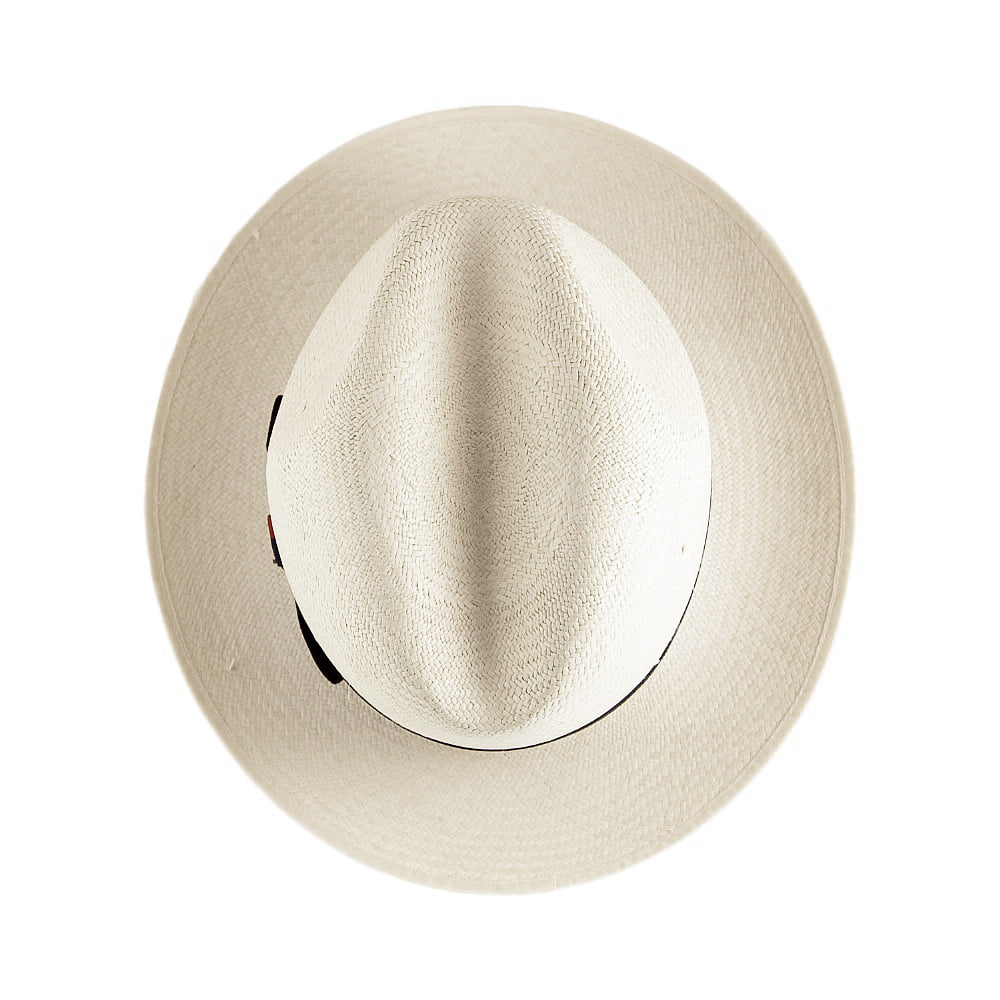 Chapeau Fedora Panama Excellent naturel avec Bandeau Rayé OLNEY