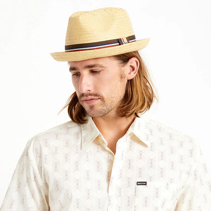 Chapeau Trilby en Paille Castor naturel BRIXTON