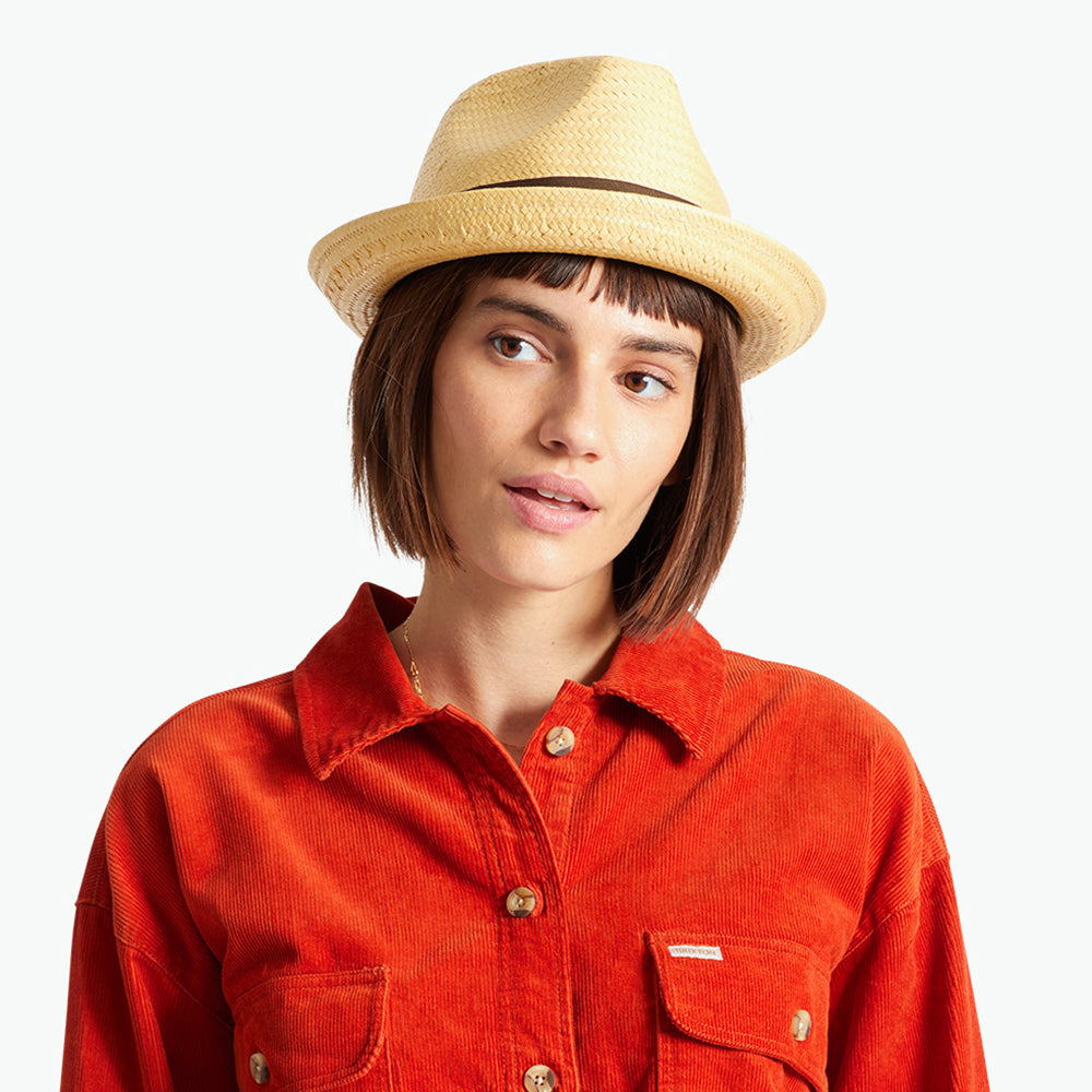 Chapeau Trilby en Paille Castor naturel BRIXTON