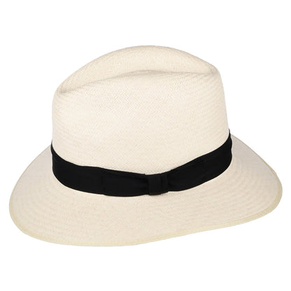 Chapeau Fedora Panama Safari avec Bandeau noir Safari décoloré OLNEY