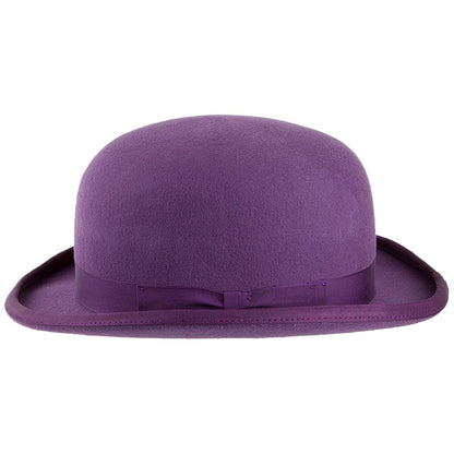 Chapeau Melon en Laine Feutrée violet DENTON