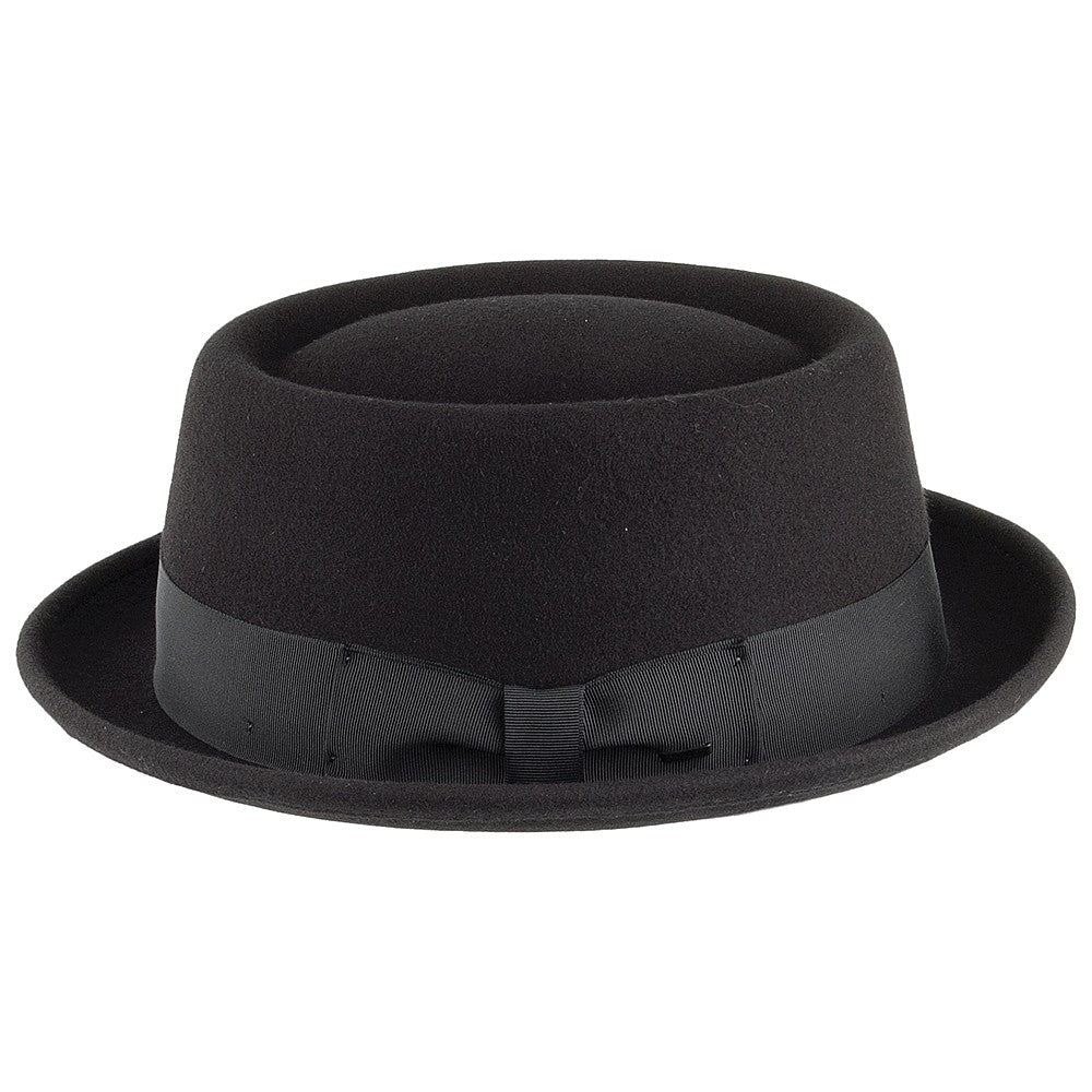 Chapeau Pork Pie en Laine Feutrée Déformable Hydrofuge Darron noir BAILEY