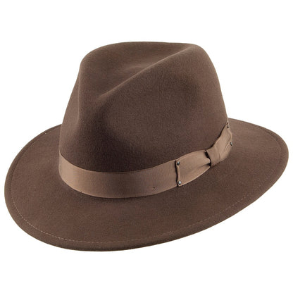 Chapeau Fedora en Laine Feutrée Déformable Hydrofuge Curtis serpent BAILEY