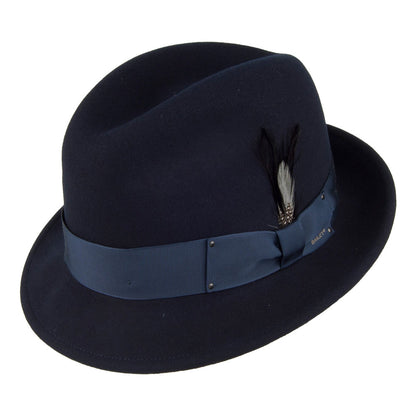 Chapeau Trilby en Laine Feutrée Déformable Hydrofuge Tino bleu marine BAILEY
