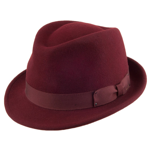 Chapeau Trilby Déformable Wynn rouge foncé BAILEY